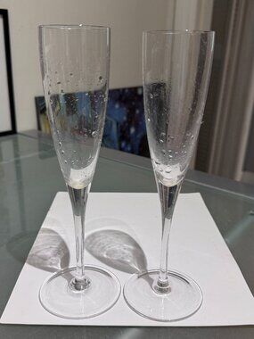 🥂✨ Tiffany & Co. Crystal Champagne Flutes — Timeless Elegance for Every Party